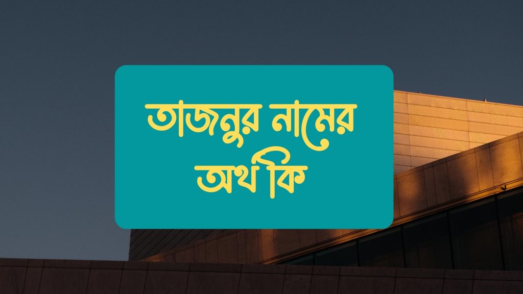 তাজনুর নামের অর্থ কি