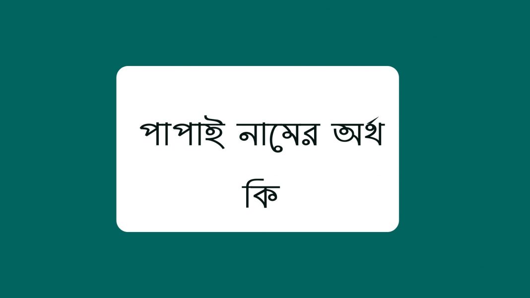 পাপাই নামের অর্থ কি