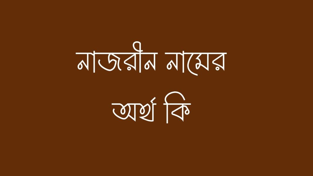 নাজরীন নামের অর্থ কি