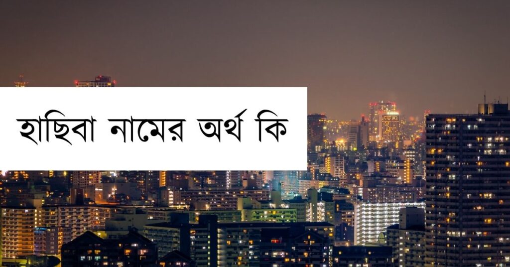 হাছিবা নামের অর্থ কি