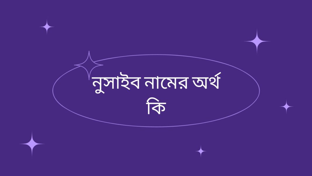 নুসাইব নামের অর্থ কি