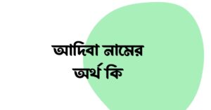 আদিবা নামের অর্থ কি ()