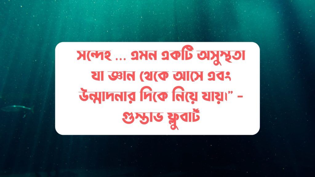 সন্দেহ নিয়ে উক্তি ()