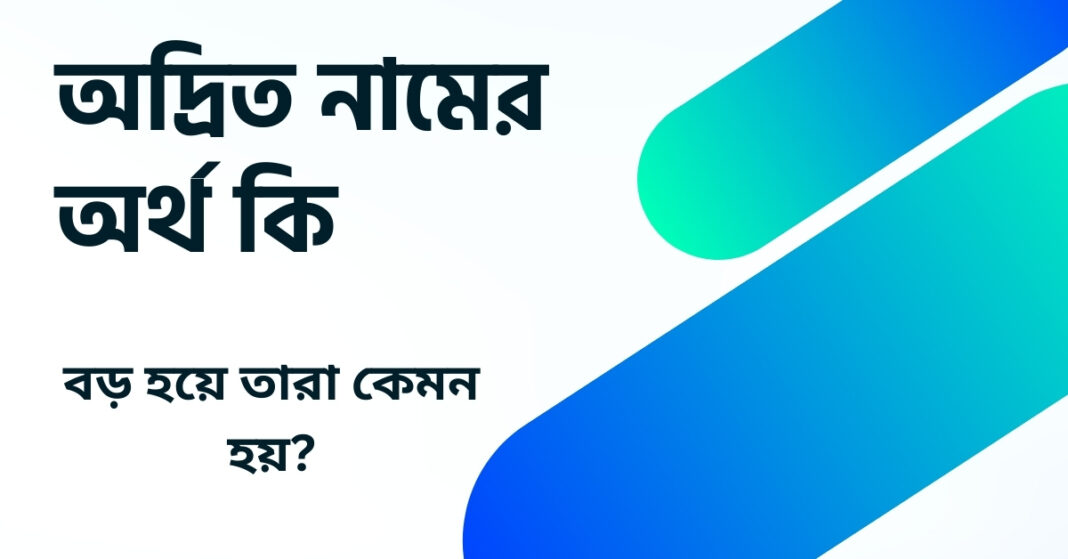 অদ্রিত নামের অর্থ কি ()