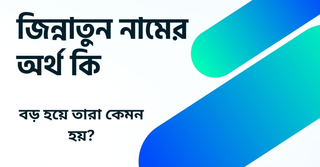 জিন্নাতুন নামের অর্থ কি ()