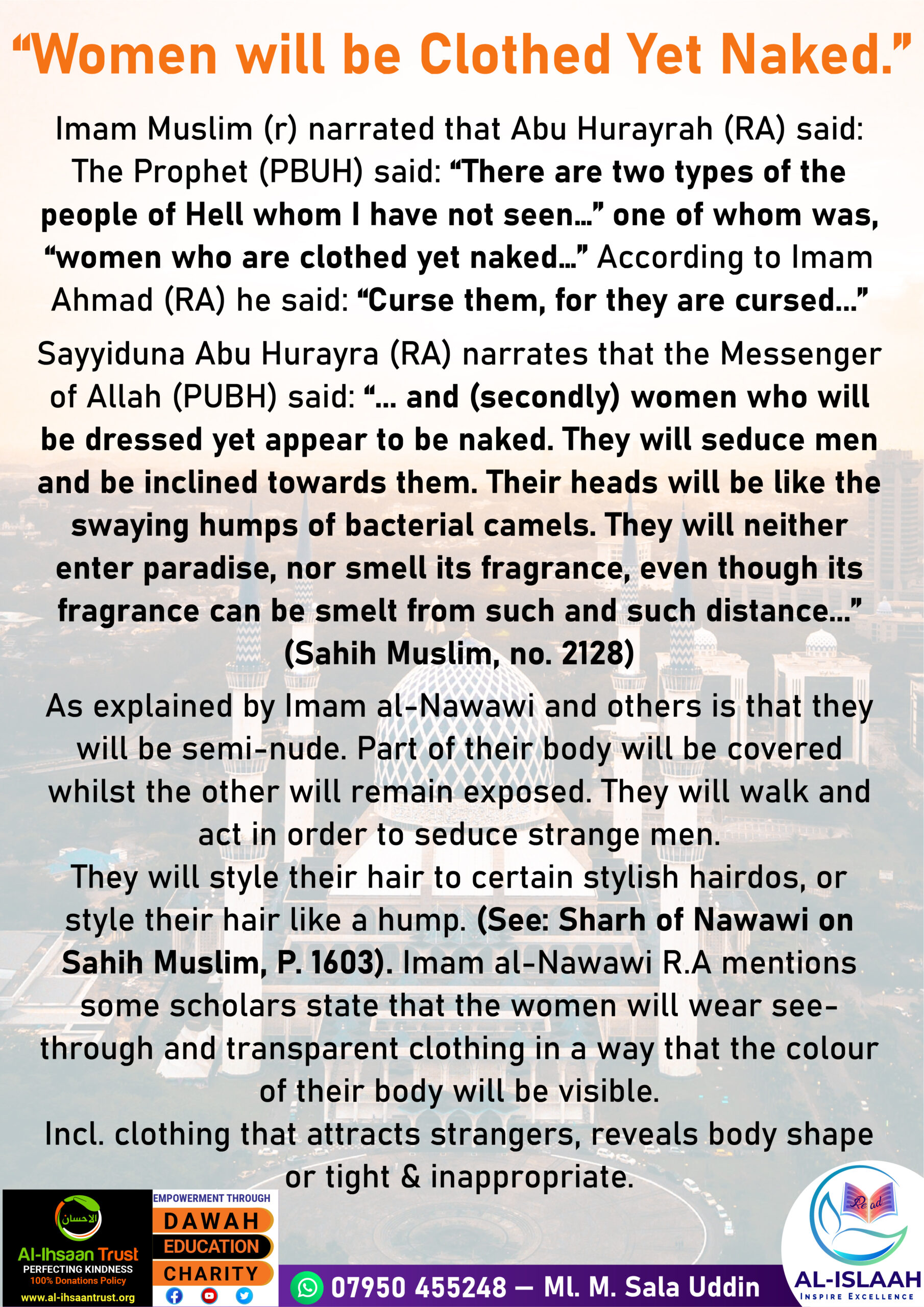 Women will be Clothed Yet Naked