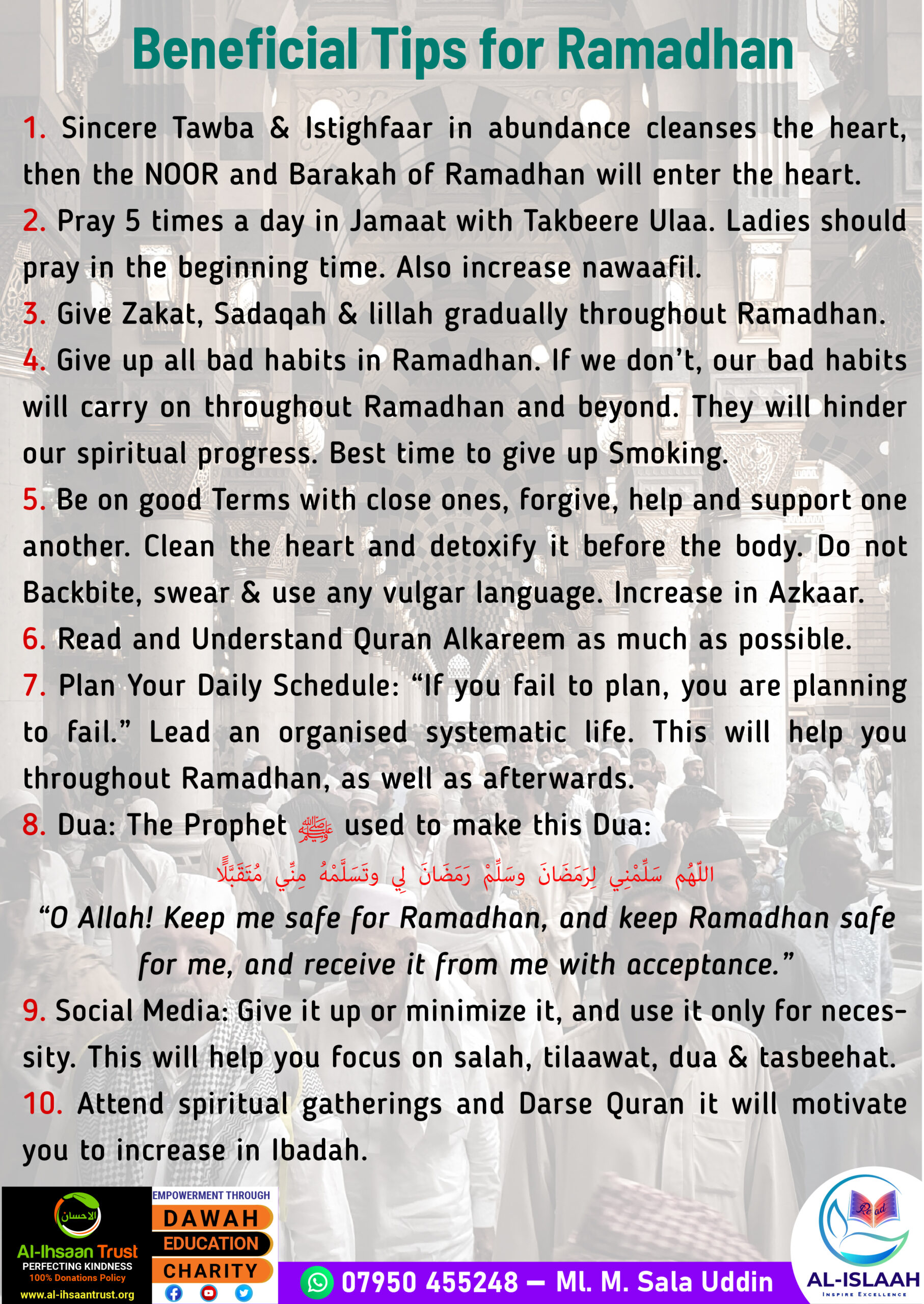 Beneficial Tips for Ramadan