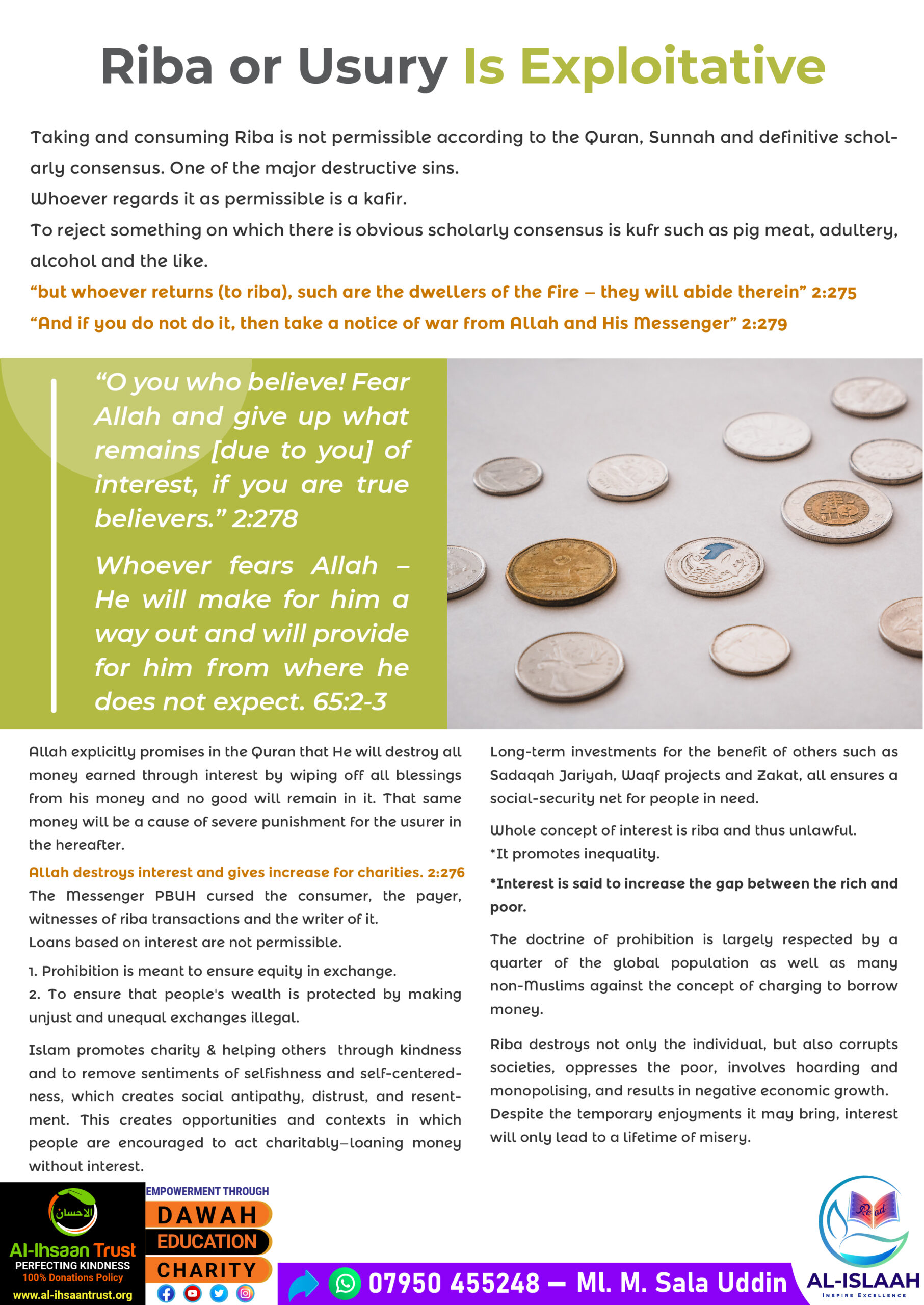 Riba or Usury is Exploitative